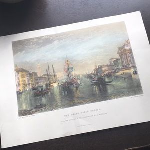 The Grand Canal Venice picture on paper French